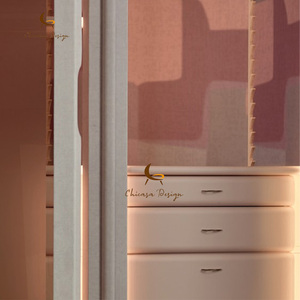 Meubles de chambre à coucher de designer italien, armoires en bois massif de luxe léger, présentoir à vin haut de gamme - Product Image 2