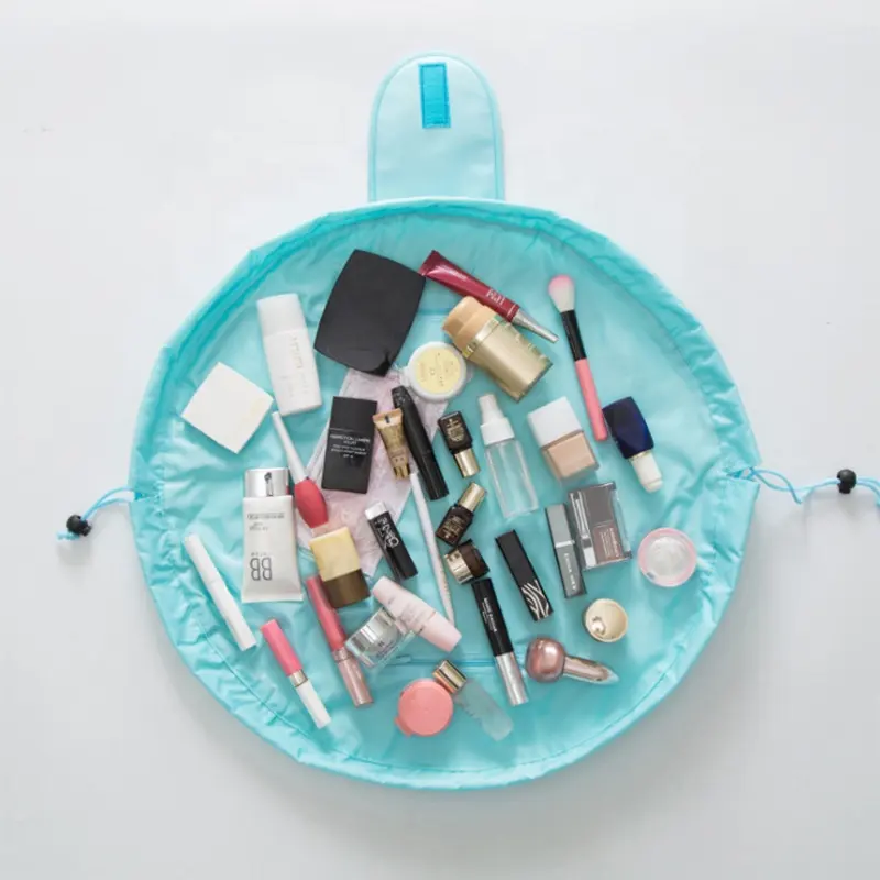 Organisateur de maquillage à cordon pour cadeaux de voyage et utilisation quotidienne sac de toilette cosmétique de conception brevetée Durable