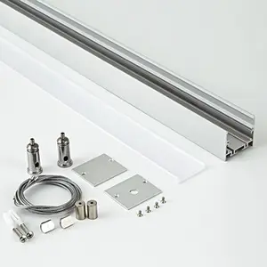 Perfil de aluminio lineal de alta calidad, tira de led de 3m, perfil de aluminio para iluminación de oficina