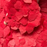 Confettis en papier de soie en forme de cœur blanc clair de 2,5 cm (1 pouce), paquet de 15 g, pour la rentrée scolaire, utilisation en intérieur, ballon Bobo transparent