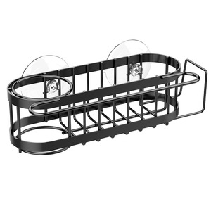 Support de rangement pour éponges taille L, égouttoir suspendu pour torchons de cuisine, organisateur d'évier multifonctionnel, argent, blanc, noir - Product Image 5