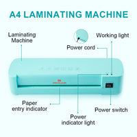 Máquina Laminadora de Plástico A4, Eléctrica y Manual, Color Azul, Precio de Fábrica, para Fotos, Tarjetas, Certificados, Permisos de Trabajo, Menús, Cuadros