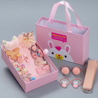 Accessoires pour cheveux de bébé, 18 pièces/ensemble, pinces à cheveux pour filles, enfants, bandeaux, serre-têtes, barrettes, boîte cadeau, mini épingles à cheveux, nœuds