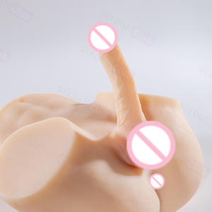 Hochwertiger weicher TPE-<span class=keywords><strong>Dildo</strong></span> Lebensechtes Halbkörper-Hüft-Masturbation modell Sexspielzeug für männliche und schwule Erwachsene - Product Image 4