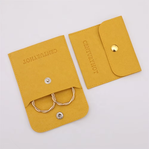 Custom con logo stampato piccolo sacchetto in microfibra di velluto scatola di gioielli scamosciati confezione regalo sacchetto con inserto per la visualizzazione di gioielli - Product Image 2