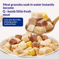Friandises lyophilisées pour animaux de compagnie, directement de l'usine, cubes de jaune d'œuf, poulet, canard, foie de bœuf, pack d'essai nutritif pour chiens et chats