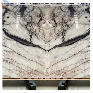 Đá Cẩm Thạch Trắng Sang Trọng Trung Quốc Với Gân Đen Gạch Ốp Tường Đá Cẩm Thạch Trắng Kết Hợp Giá Tự Nhiên Gạch Đá Cẩm Thạch Gia Đình - Product Image 2