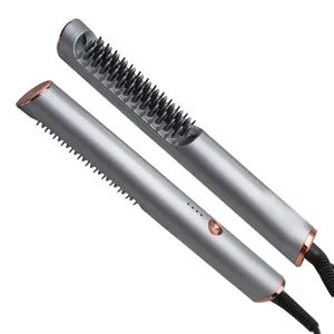 Private label professional flat iron hair straightener best ionic hair straightener brush