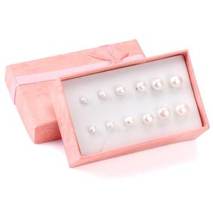 Pendientes de Perlas Naturales de Agua Dulce, Color Rosa/Blanco, Juego de Pendientes para Mujer, Súper Oferta con Caja de Regalo, Venta al Por Mayor - Product Image 2
