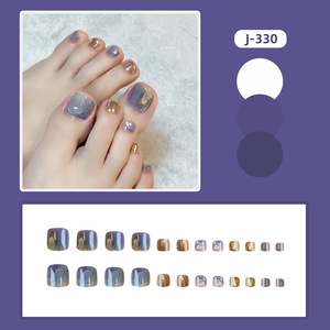 Cosyleaf Uñas Postizas de Verano de Cobertura Completa al por Mayor, Uñas Artificiales de Color Sólido para los Pies - Product Image 2