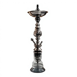 Offre de gros premium : Chicha Mesri MES079 – Ensemble de narguilé égyptien de luxe argenté - Product Image 1
