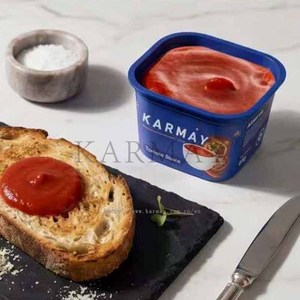 Envase Cuadrado de PP para Salsa de Tomate KARMAY con Tapa, 65g, Logotipo Impreso Digitalmente, Empaque Azul, Vasos Personalizados para Alimentos de 125ml - Product Image 4