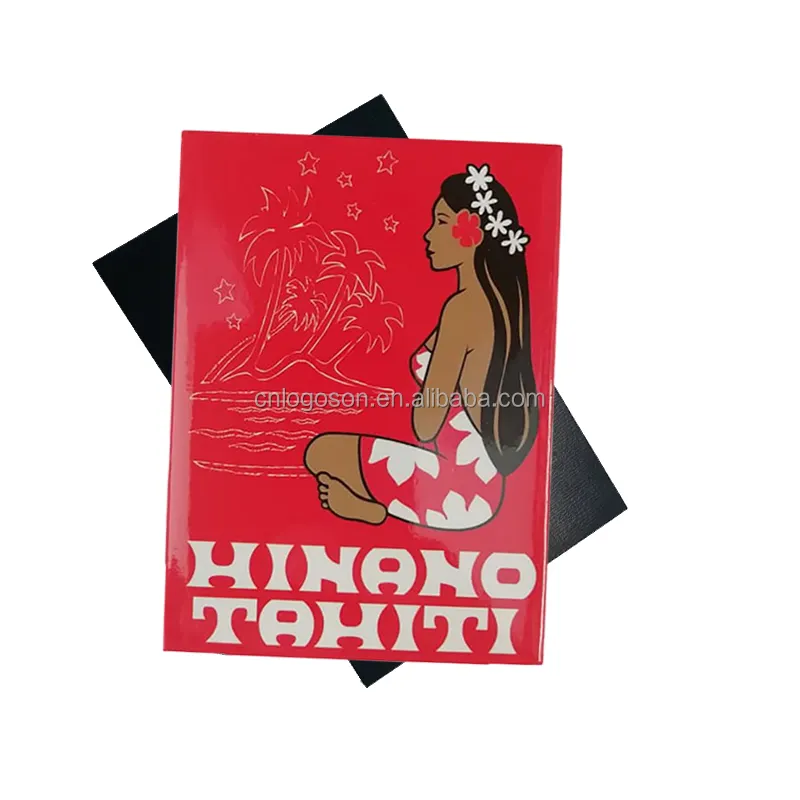 2023 Promotional Tahiti Island Custom Souvenir Designer Tin Magnets Custom Souvenir Shop Customized