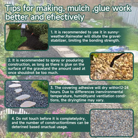Colle transparente Dessini pour paillis de jardin, utilisée pour fixer les pierres sur liant de gravier en résine, colle à roche pour aménagement paysager et jardinage