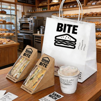 ETpack Vente en gros Boîte d'emballage de qualité alimentaire Boîte de papier Boîte d'emballage pour sandwich et hamburger Petit déjeuner
