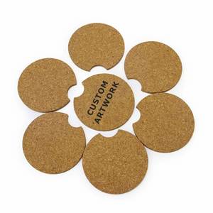 Sous-verres personnalisés avec logo imprimé, base en liège, absorbants, sublimation, lot de sous-verres pas cher - Product Image 2