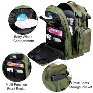 <span class=keywords><strong>Sac</strong></span> à dos tactique de voyage personnalisé de haute qualité, <span class=keywords><strong>sac</strong></span> à <span class=keywords><strong>langer</strong></span> pour <span class=keywords><strong>papa</strong></span>, hommes et bébé, sacs à couches pour les aventures élégantes de <span class=keywords><strong>papa</strong></span> - Product Image 2