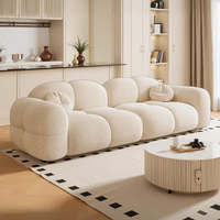 Ensemble de canapé sectionnel inclinable capitonné compact JJY-053, deux places, design moderne, tissu rembourré en éponge, style crème, vente en gros