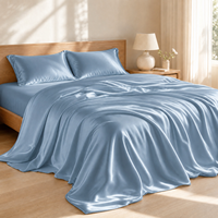 Parure de lit en satin de soie de mûrier 100 % 6A, taille Queen, haut de gamme, tendance, vente en gros