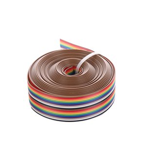 Cable plano tipo arcoíris Eowpower de 20 pines, 5 metros (1,52 m) de longitud, calibre 28, conductor de cobre, aislamiento de PVC - Product Image 5
