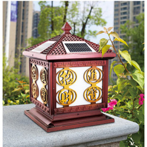 Lampes solaires à colonne LED de style chinois, alimentées à l'énergie solaire, pour éclairage extérieur de cour et de jardin, durée de vie de 50 000 heures - Product Image 3