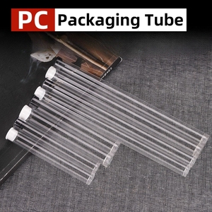 Custom Clear Cylindrical PC Packaging <strong>Tubes</strong> With End Caps (12mm-30mm Diameter) For Gift Display And Storage - Product Image 2