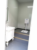 Toilettes modulaires préfabriquées en conteneurs modernes, sanitaires publics, hôtels, cuisines, appartements, ateliers, immeubles de bureaux