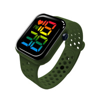 Montre numérique LED carrée en plastique pour femmes, hommes et enfants, logo personnalisé 2025, tendance, vente chaude, cadeau cool, montre-bracelet