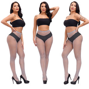 Collants résille en nylon XXXL pour femmes grasses, bonneterie Jacquard grande taille, bas en maille, lingerie transparente - Product Image 1