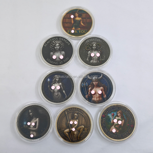Monedas de Plata de Hierro Plateado al por Mayor, Monedas de Colección con Diseño 2D de Mujeres Hermosas y Sensuales, Moneda de Desafío de Bruja Dorada - Product Image 3