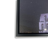 Toile de peinture LED avec paysage urbain nocturne moderne, art mural lumineux pour la décoration de la maison