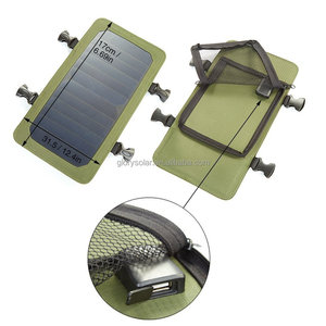 Mochila Solar Impermeable de Alta Eficiencia (22.5%) de 45L con Certificación CE, de Nailon Verde para Senderismo y Ciclismo, con Espacio para Teléfono de Emergencia GSE-602 - Product Image 1