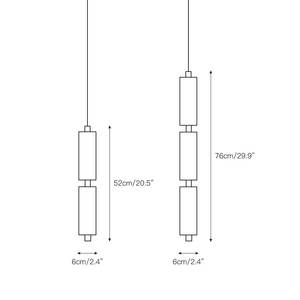Odyssey Cluster Suspension avec double abat-jour en albâtre, suspension verticale moderne pour salle à manger et cuisine - Product Image 3