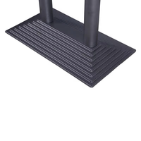 Base de table rectangulaire en marbre et verre, style industriel, en acier forgé, pour restaurant, café ou salle à manger