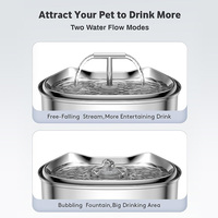 Fontaine à eau pour chat très vendue, fontaine à eau pour animaux de compagnie en acier inoxydable, fontaine à eau automatique pour animaux de compagnie, 2,4 L, acier inoxydable 304