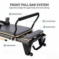 Barre de pied portable antichoc noire pour lit de Pilates Reformer et entraînement de base en studio