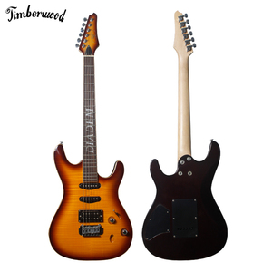 Guitar điện 24 phím đàn ngọn lửa phong hàng đầu mà không cần Pickguard S-S-H pickups cao cấp tùy chỉnh Guitar Điện giá nhà máy - Product Image 1