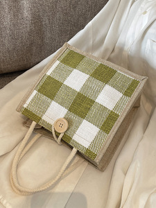 Linen Hand-held <strong>Jute</strong> Retro Linen Shopping Handbag Souvenir Mini <strong>Tote</strong> <strong>Bags</strong> for Girls Small - Product Image 5