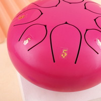 Portable 6 Inch 8 Note Steel Tongue Drum Custom Logo Sound Therapy Hand Pan Drum for Kids Early Education