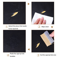 Patch de réparation autocollant 3M en similicuir PU gaufré effet litchi de 0,6 mm pour canapé et chaise