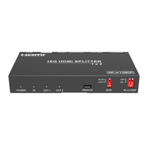Bộ chia <span class=keywords><strong>HDMI</strong></span> 4K60hz 1x2 với chức năng trích xuất âm thanh và chức năng giảm âm 1 trong 2 bộ chia âm thanh EDID - Product Image 1