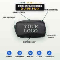 Pochette pour balles de golf avec logo personnalisé, sac banane en tissu Oxford avec fermeture éclair, imperméable, léger et durable pour balles de golf et accessoires