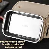 Werbeartikel Isolierte Warmhalte-Lunchbox Metall-Tiffin-Box Edelstahl Tragbare Bento-Box