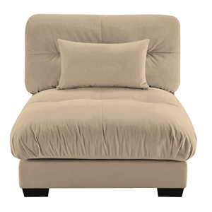 <span class=keywords><strong>Milano</strong></span> Design elegante divano in velluto blu senza braccia con 1 cuscino comodo sedile singolo e cuscino a forma di nuvola per uso appartamento - Product Image 1