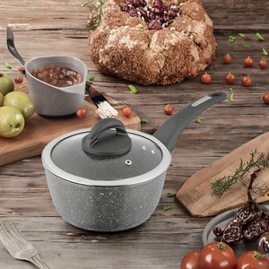 Casserole en aluminium forgé <span class=keywords><strong>Cerastone</strong></span>, revêtement antiadhésif durable, poignée douce au toucher, couvercle en verre, 18 cm, design moderne, lavage à la main uniquement - Product Image 5