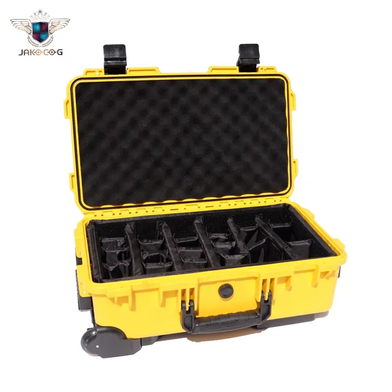 Custom Plastic Flight Case 212X Shockproof Waterproof Hard Shell Camera Lens Protector Case with Padded Dividers
