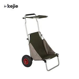 केजी आउटडोर पोर्टेबल तह स्टेनलेस स्टील ठोस व्हील प्लेटफॉर्म उपयोगिता टिकाऊ दो-पहिया ग्रीन बीच गाड़ी खरीदारी ट्रॉली - Product Image 1