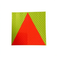 EVEREFLEX Haute visibilité, PMMA de qualité diamant, réfléchissant, certifié CE, auto-adhésif, 9,2 cm x 9,2 cm, triangle/rectangulaire, sécurité routière