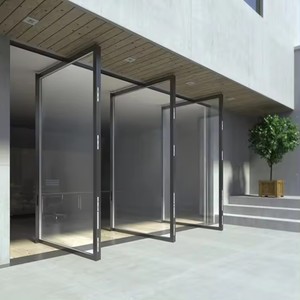 Porta girevole in vetro con struttura interna in alluminio - Product Image 2
