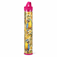 Tube de transport cylindrique imprimé en PVC transparent pour tapis de mahjong avec poignée à boucle, organisateur de tapis de table de mahjong